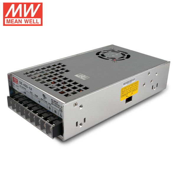 Mean Well SE-450-12 DC12V 450Watt 37.5A UL Certification AC110-220 Volt Switching Power Supply For LED Strip Lights Lighting Mean Well SE-450-12 DC12V 450Watt 37.5A UL Certification AC110-220 Volt Switching Power Supply For LED Strip Lights Lighting